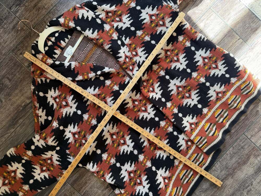 Lucky Brand Aztec Southwestern Shawl Collared Cardigan Size 2X - Picture 4 of 4